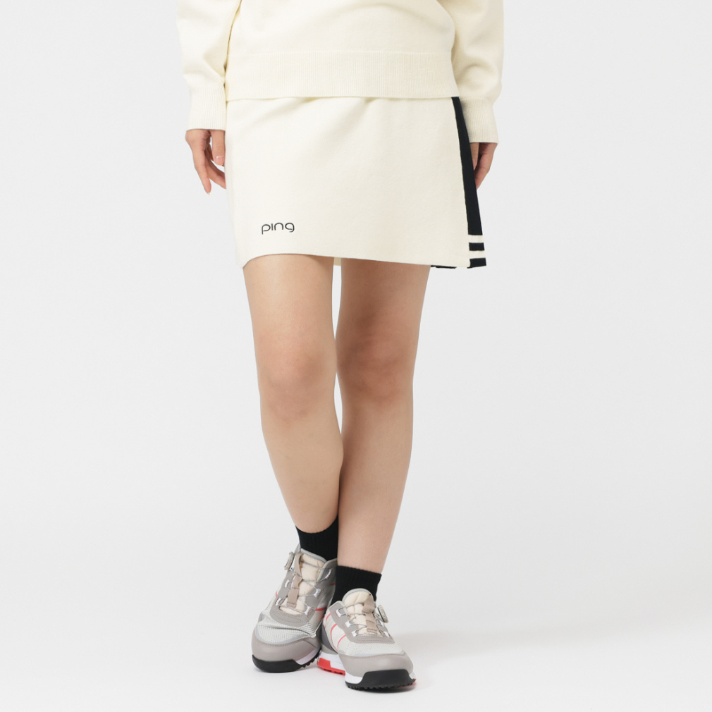 ピン レディース ゴルフウェア スカート 秋 冬 サイドプリーツバイ