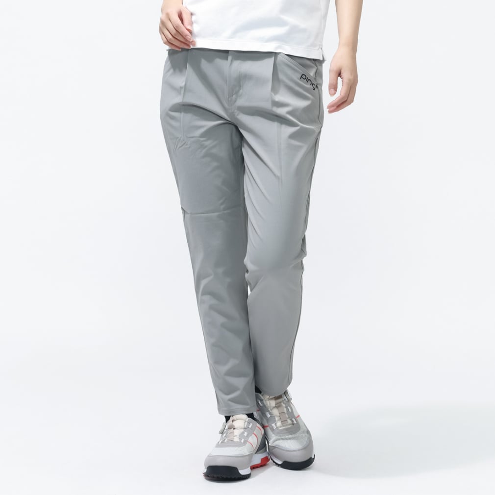 フィット＆ストレッチワンタックテーパードパンツ 6226131200(グレー-S)
