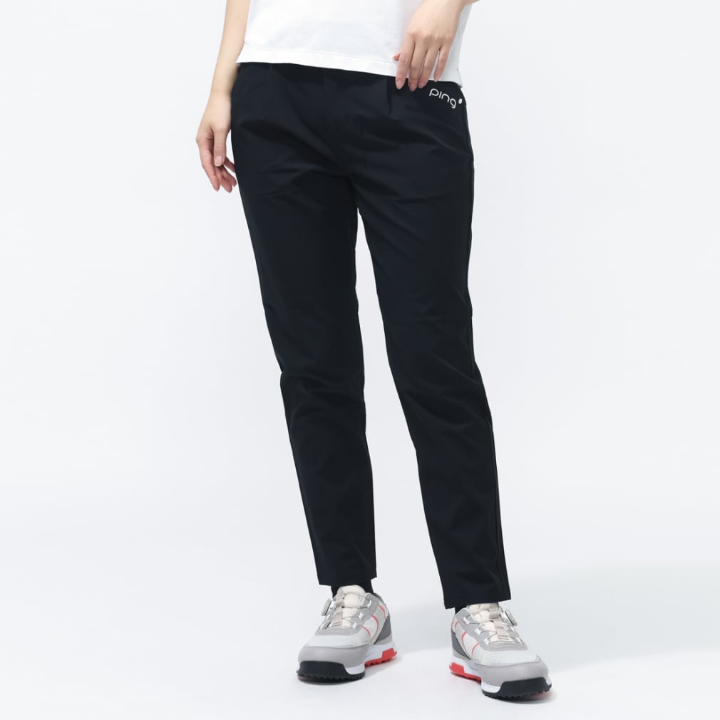 フィット＆ストレッチワンタックテーパードパンツ 6226131200(ブラック-S)