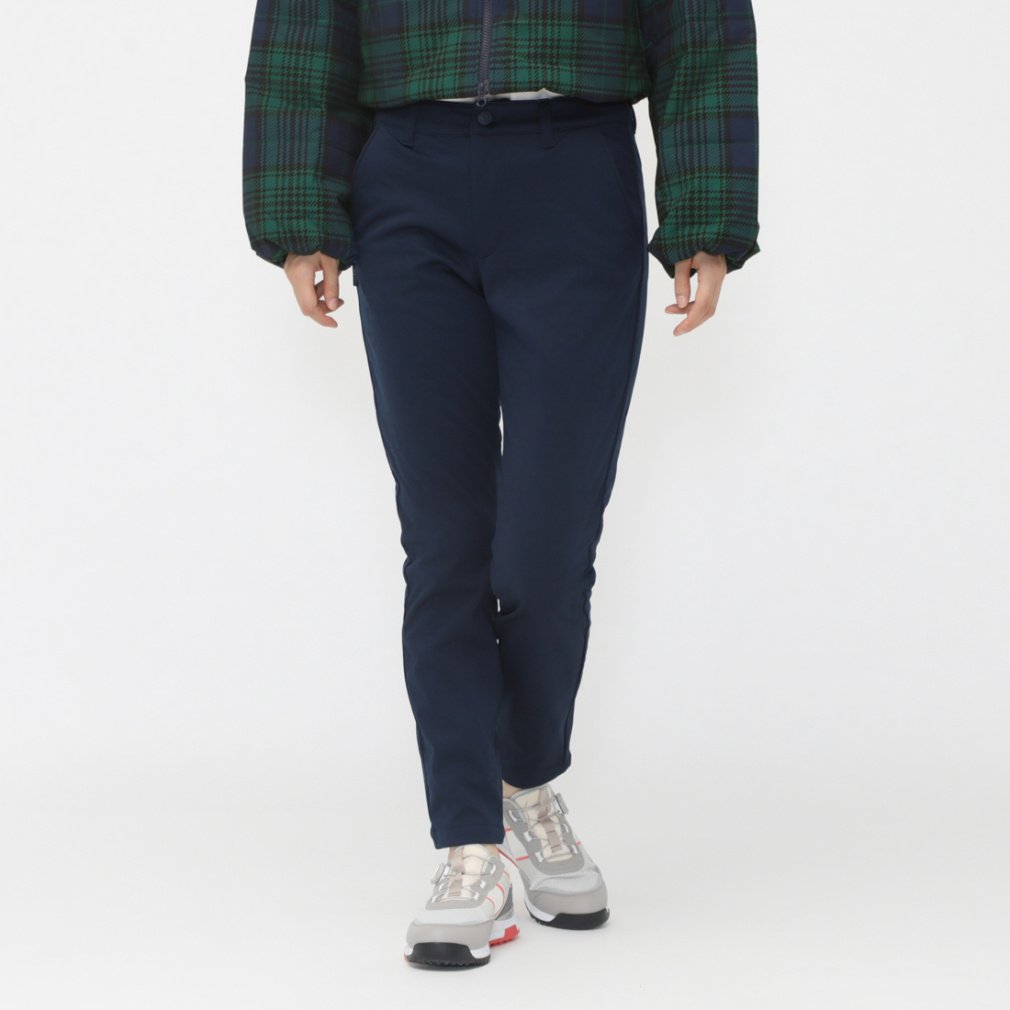 新品 ジャックバニー ピンソニック裏フリース 防風テーパードパンツ(6)LL/紺 ジャック バニー レディース ゴルフウェア ウインドパンツ 秋 冬 ピン