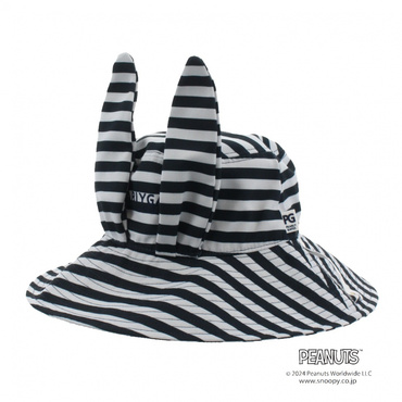 SNOOPY 耳付きハット ボーダー柄 UNISEX 053-4187537