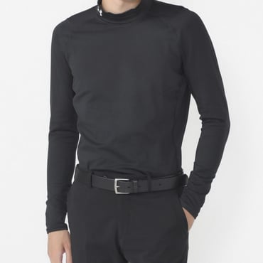 UAコールドギア フィッティド ロングスリーブ モックネック シャツ 1375334(ブラック-S)