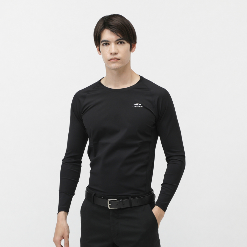 ティゴラ ゴルフウェア 長袖コンプレッションインナー 春 夏 クルーネックコンプレッション アイクール (TR-1U1045LC-GC) メンズ TIGORA