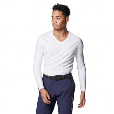 UAアイソチル フィッティド ロングスリーブ Vネック シャツ 1384824