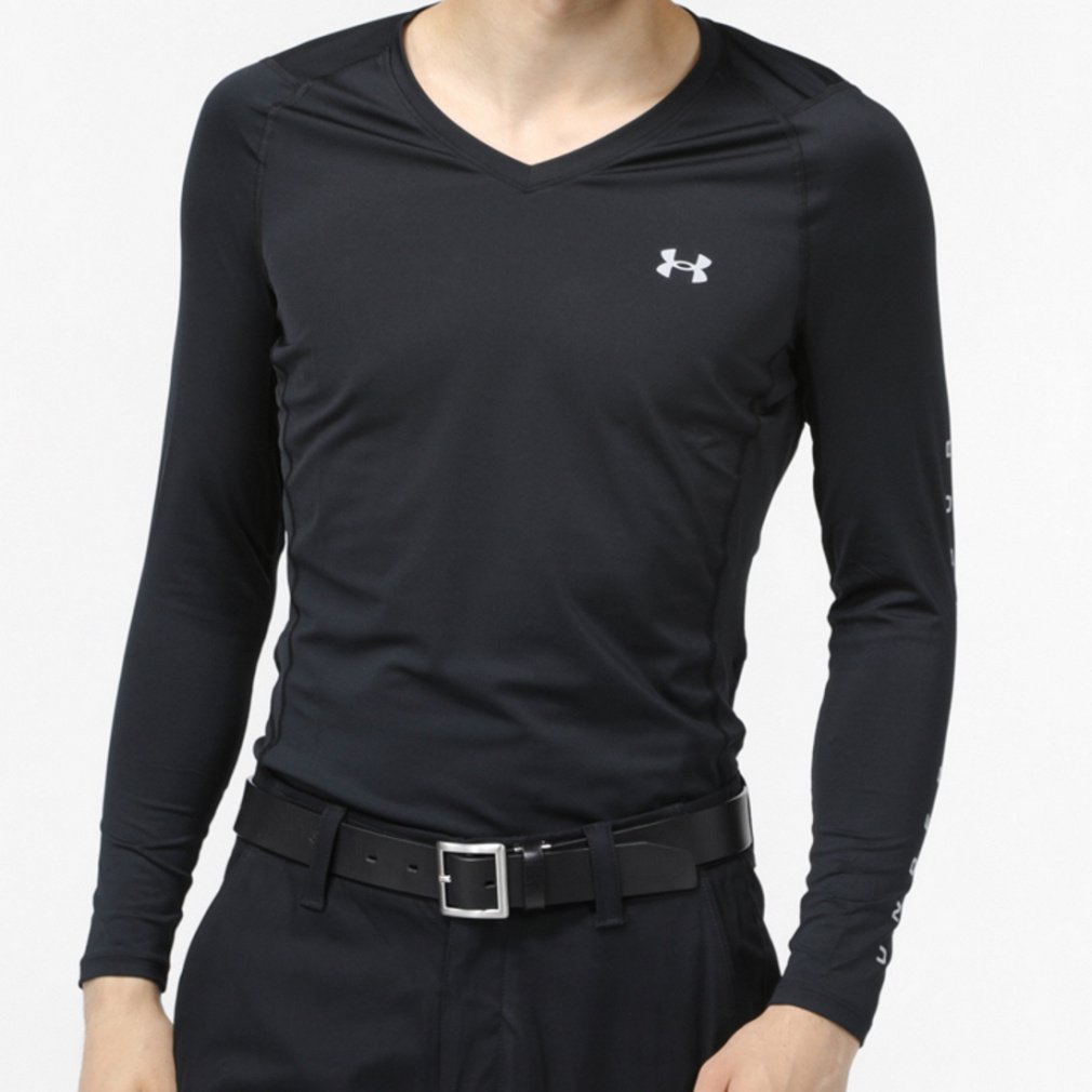 A_[A[}[ StEFA RvbVCi[ t  UA HEATGEAR FITTED V-NECK (1371673) Y UNDER ARMOUR