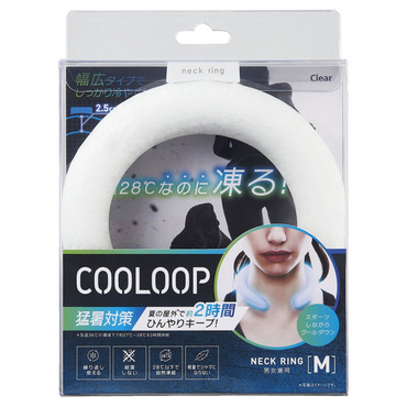 COOLOOP クーループ ネックリング Mサイズ クリア 2時間 93246