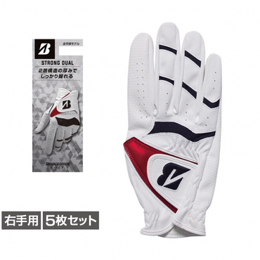 5枚セット グローブ GLG21R GOLF STRONG DUAL 厚手 右手 GLG21R