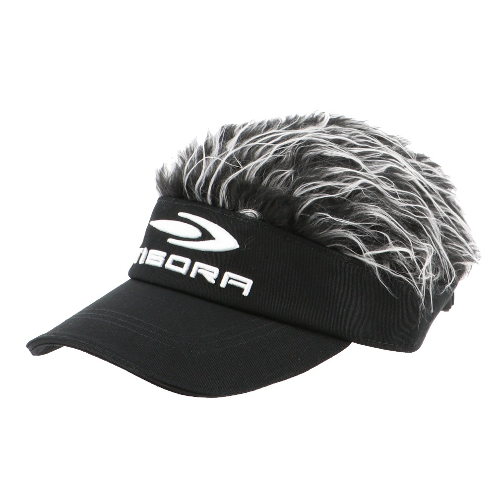 ファー付バイザー TR-1C1561SV(ライトグレー×ブラック-FREE)