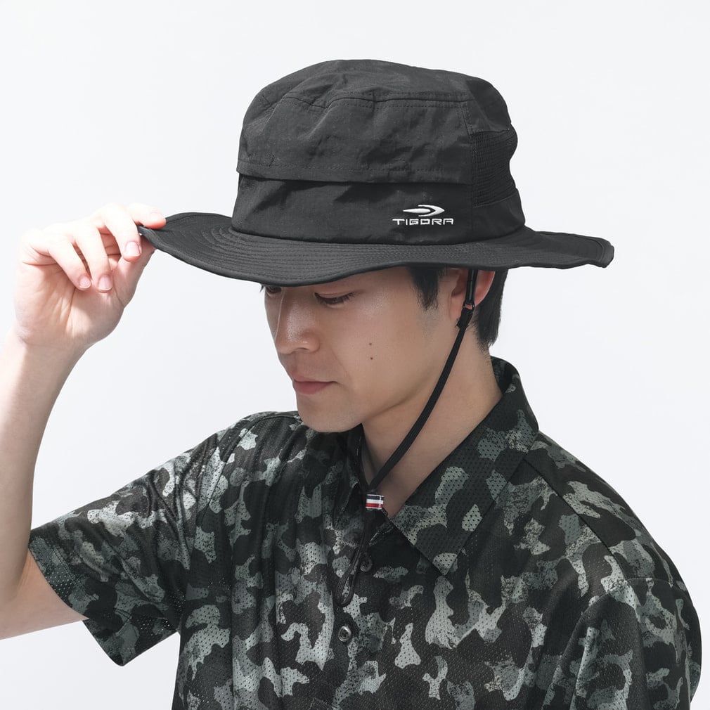 保冷剤入れポケット付きハット TR-1C1236HHT(ブラック-XL)