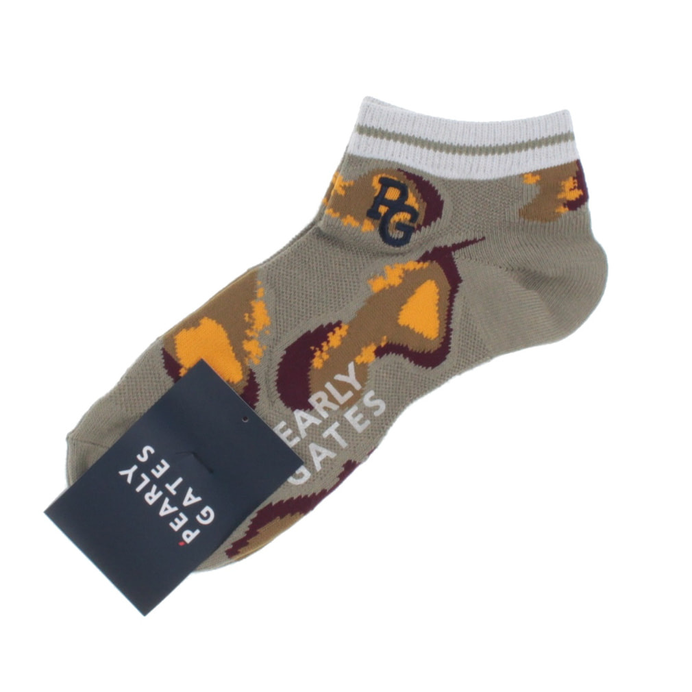 パーリーゲイツ ゴルフウェア ソックス 春 夏 ゴルフ場柄アンクルSOX