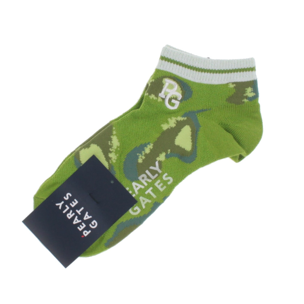 パーリーゲイツ ゴルフウェア ソックス 春 夏 ゴルフ場柄アンクルSOX