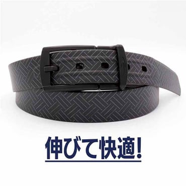 ティゴラ ゴルフウェア ベルト 春 夏 伸縮ベルト 快適 ストレッチ 伸びる ラバー 撥水 (TR-1ABKGE*MBK1S) メンズ TIGORA