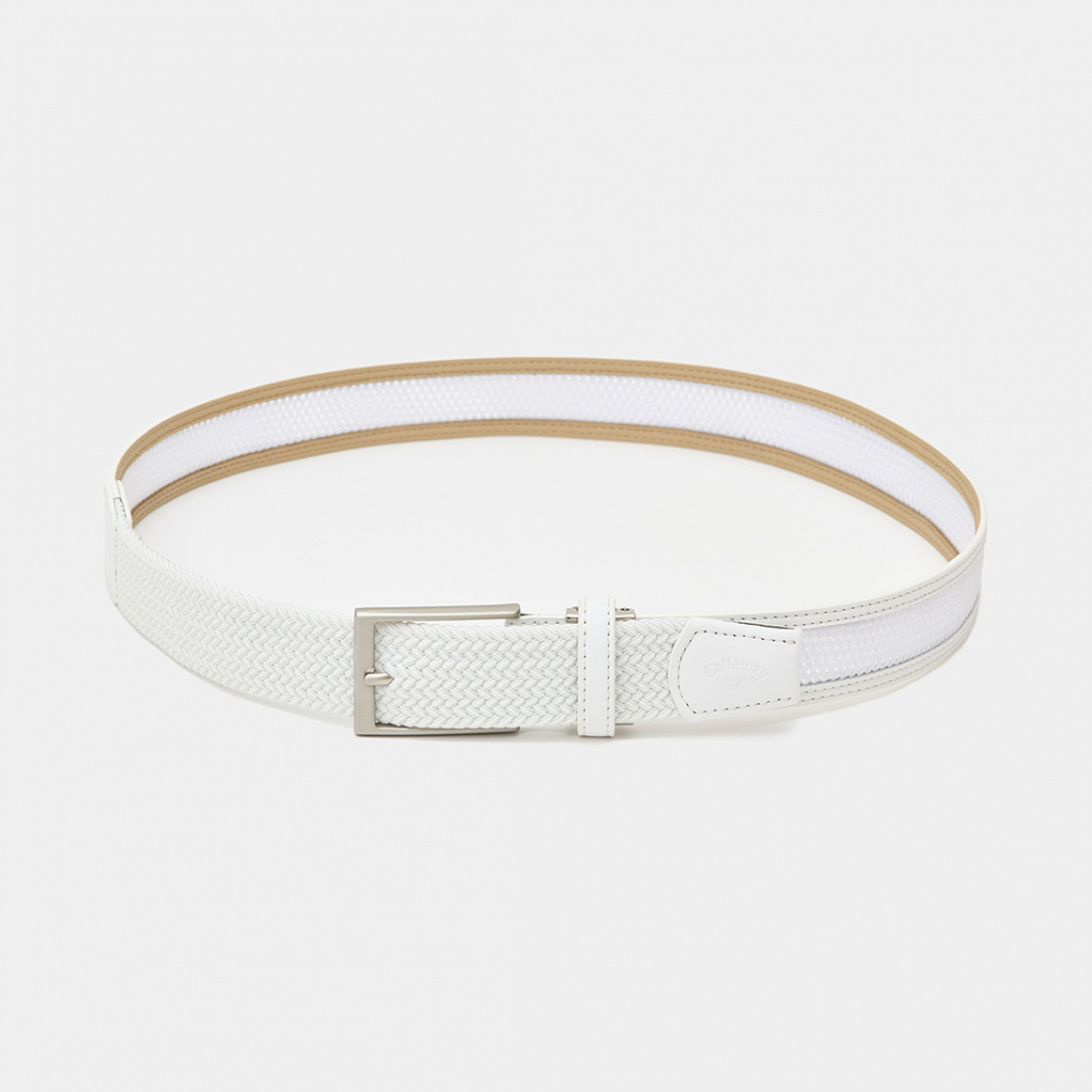 かざあなメッシュ ストレッチベルト C26192106(ホワイト-FREE)