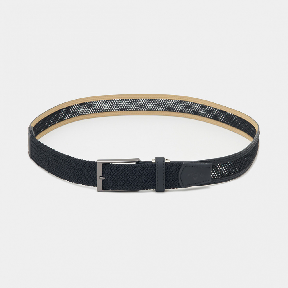 かざあなメッシュ ストレッチベルト C26192106(ブラック-FREE)