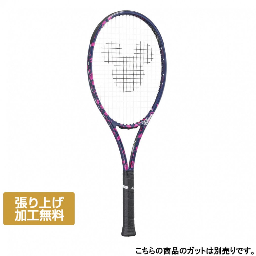 ディズニー 国内正規品 TOUR100 ツアー 100 7TJ213 硬式テニス 未張りラケット : ネイビー×ピンク Disney