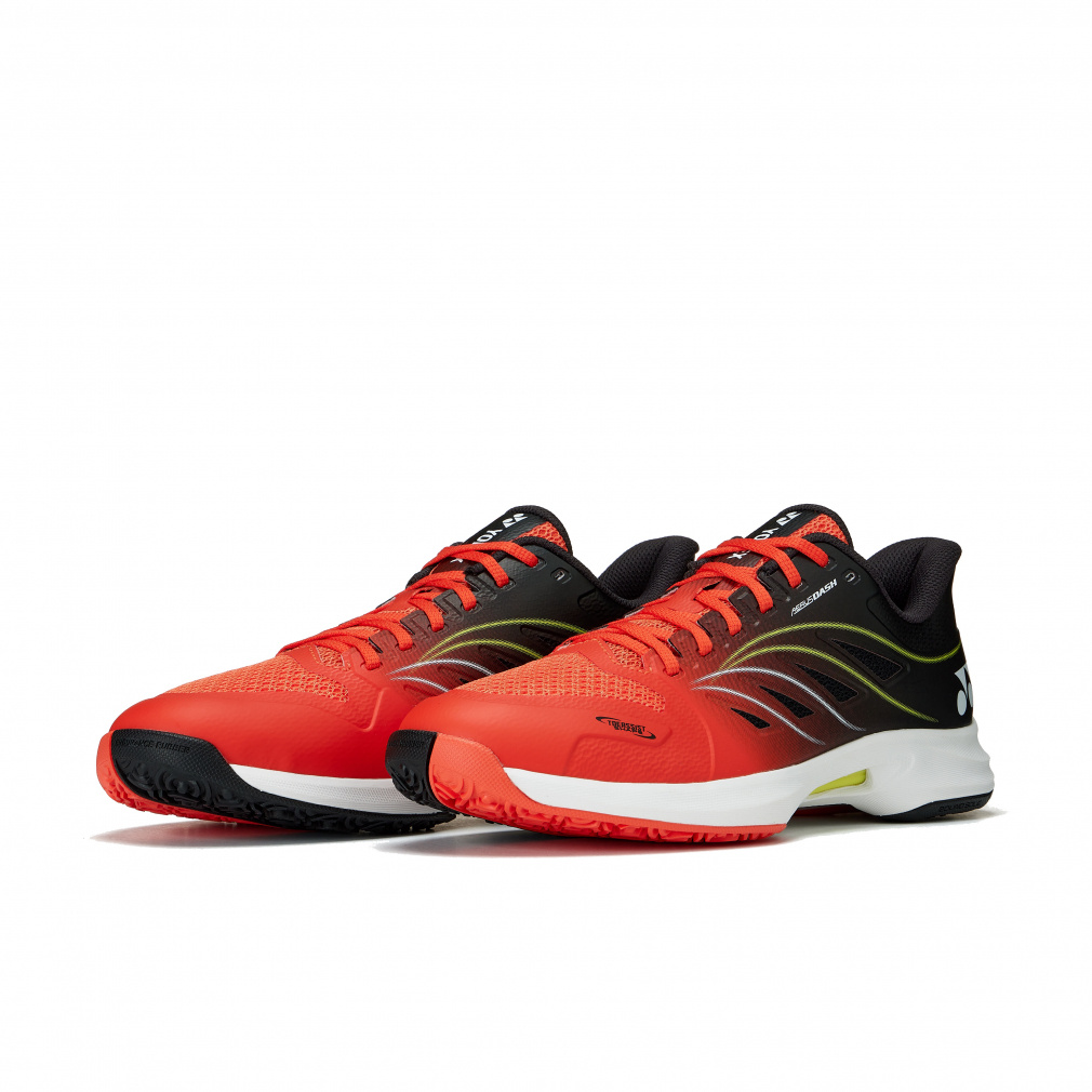 ヨネックス パワークッションエアラスダッシュ5GC SHTAD5GC メンズ テニス オムニクレー用シューズ 3E : ブラック×レッド YONEX