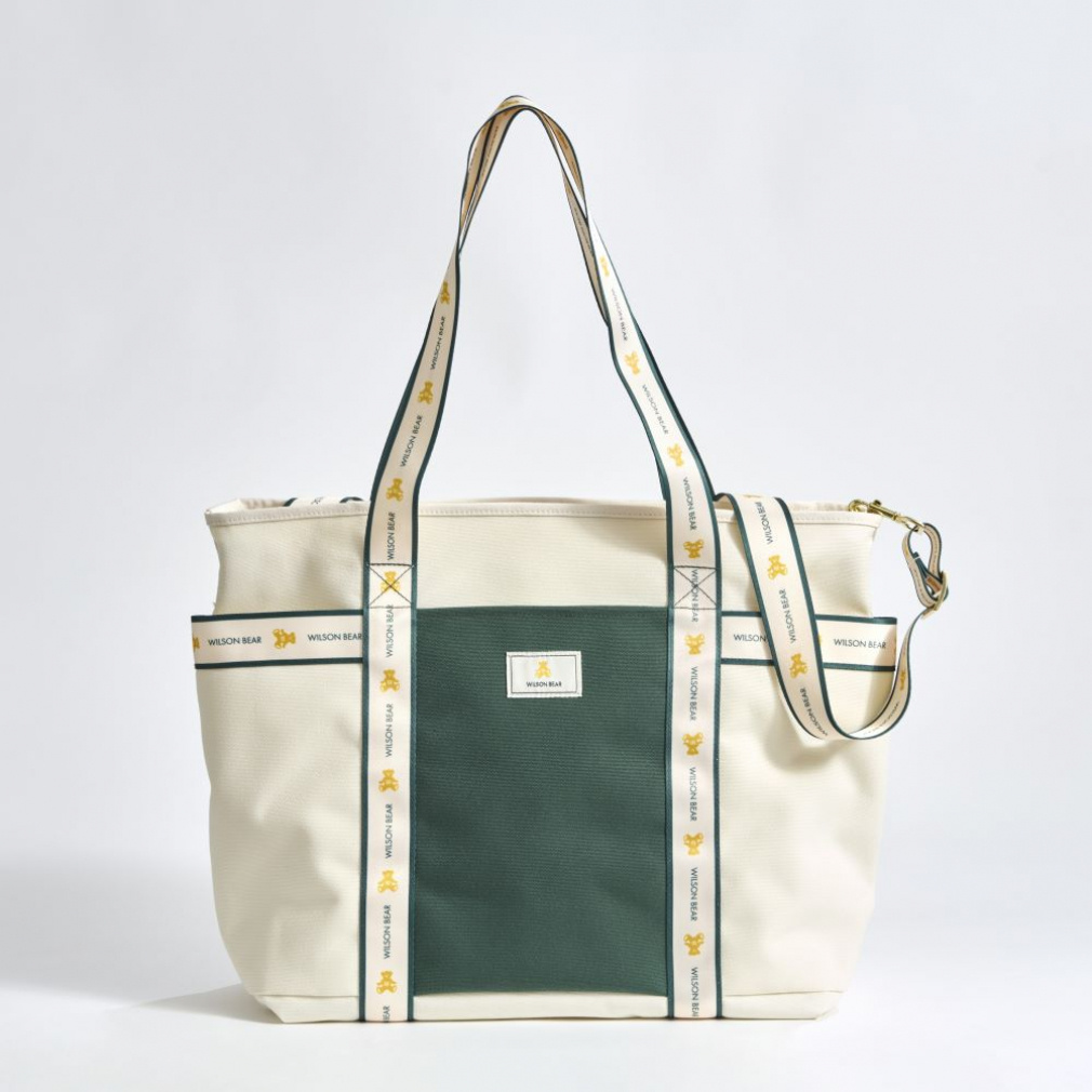 EC\ 25BEAR COLLECTION TOTE Green WR80480030 ejX g[gobO Wilson