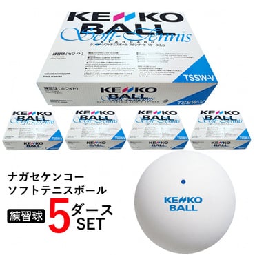 ケンコーソフトテニスボール スタンダード 練習球 5ダース 60球入り(12球×5箱) TSSW-V