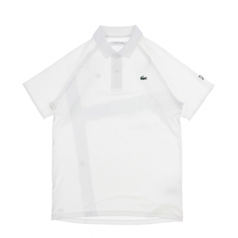 【美品】LACOSTE ジョコビッチモデル ポロシャツ US/Lサイズ ホワイト ラコステ LACOSTE 『ノバク・ジョコビッチ』ウルトラライト仕様