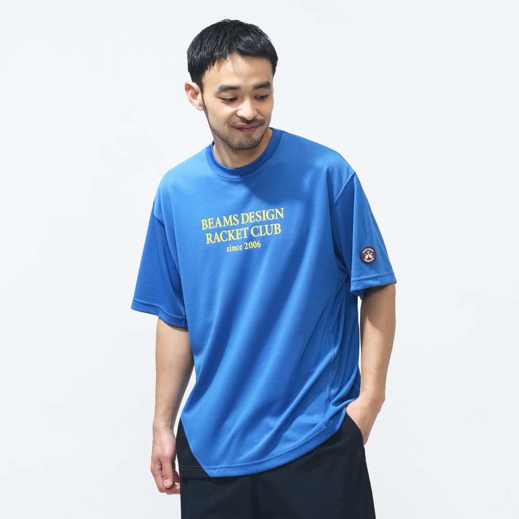 テニスドライグラフィックTシャツMEN(ブルー-S)