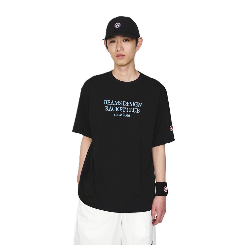 テニスドライグラフィックTシャツMEN(ブラック-S)