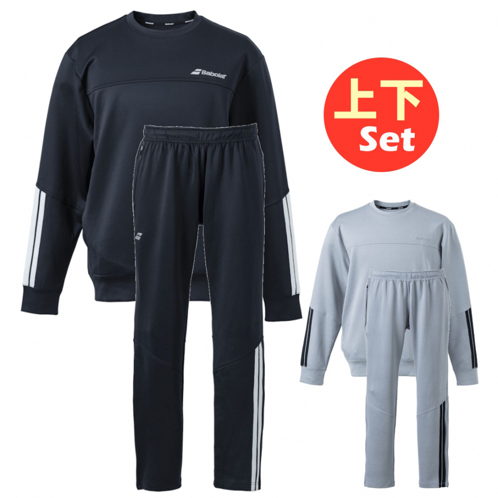 バボラ メンズ テニスウェア 上下セット CLUB TRAINING TOP BUT4119C CLUB TRAINING PANTS BUT4218C トレーニングウェア BabolaT