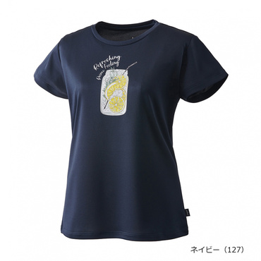 Tシャツ(ネイビー-S　レディス)