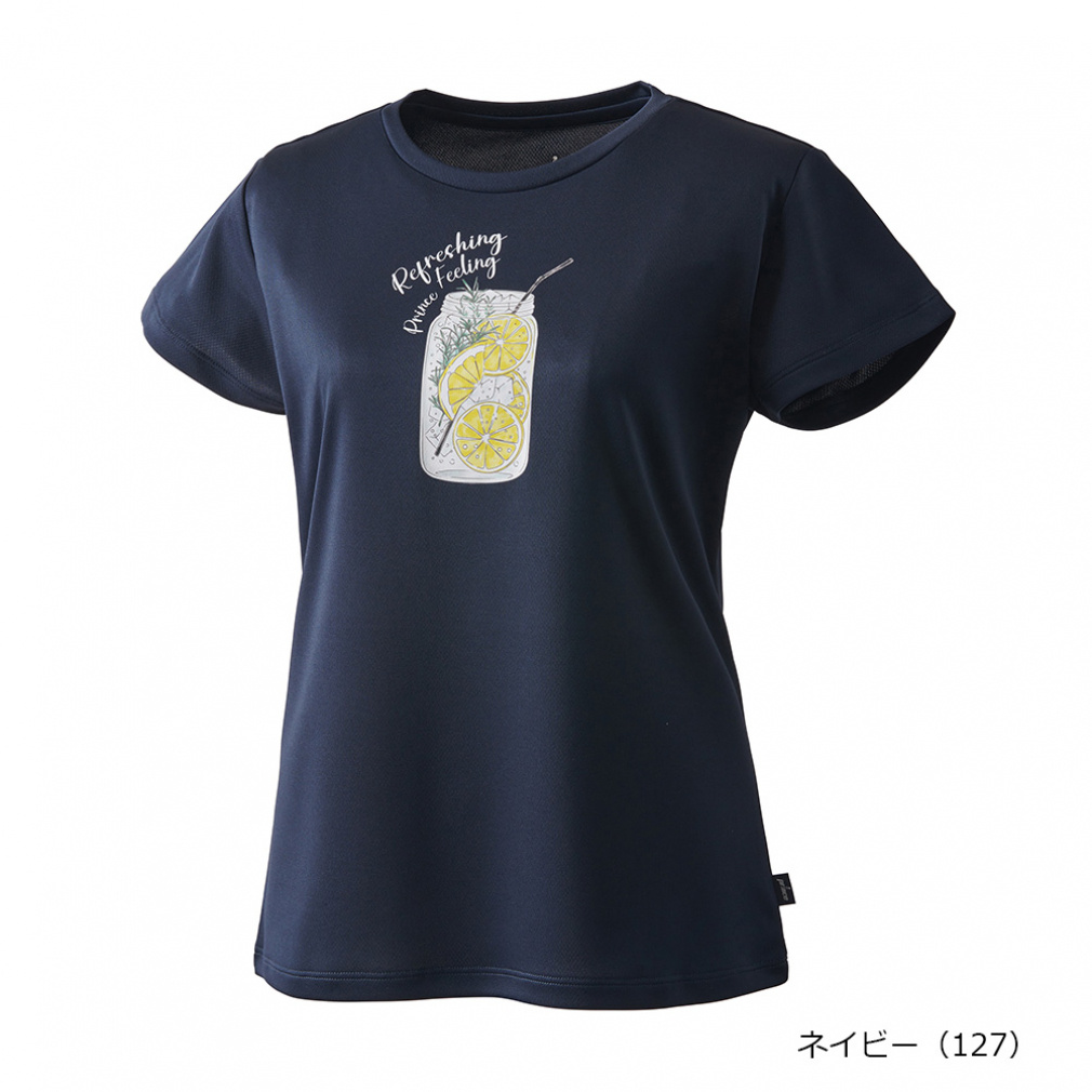 Tシャツ(ネイビー-S　レディス)