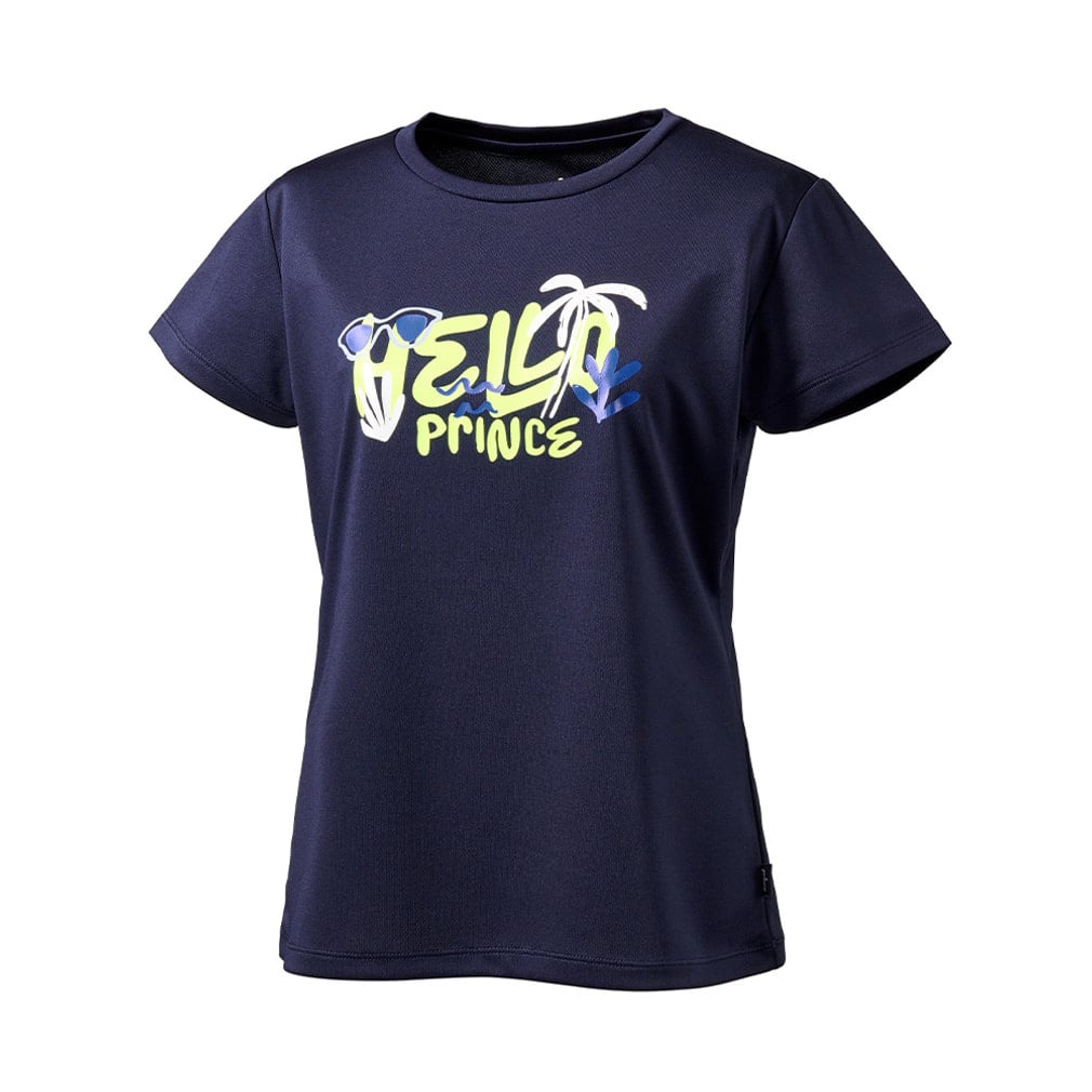 Tシャツ 吸汗速乾/UPF50(ドライニット素材)(ネイビー-M)