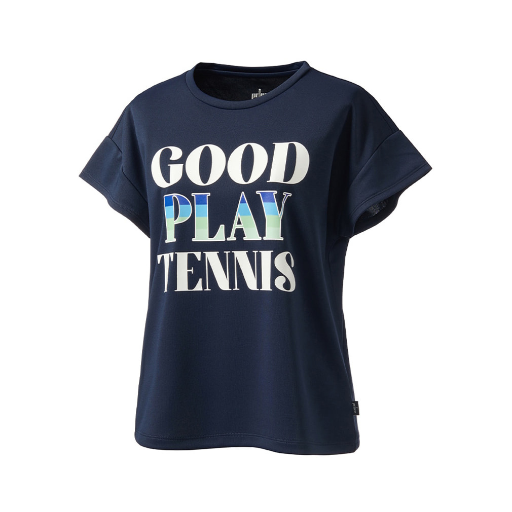 Tシャツ 吸汗速乾/UPF50+(ライトスムース素材)(ネイビー-M)
