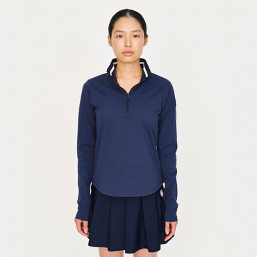 ハーフジップジャージ(ネイビー-S)
