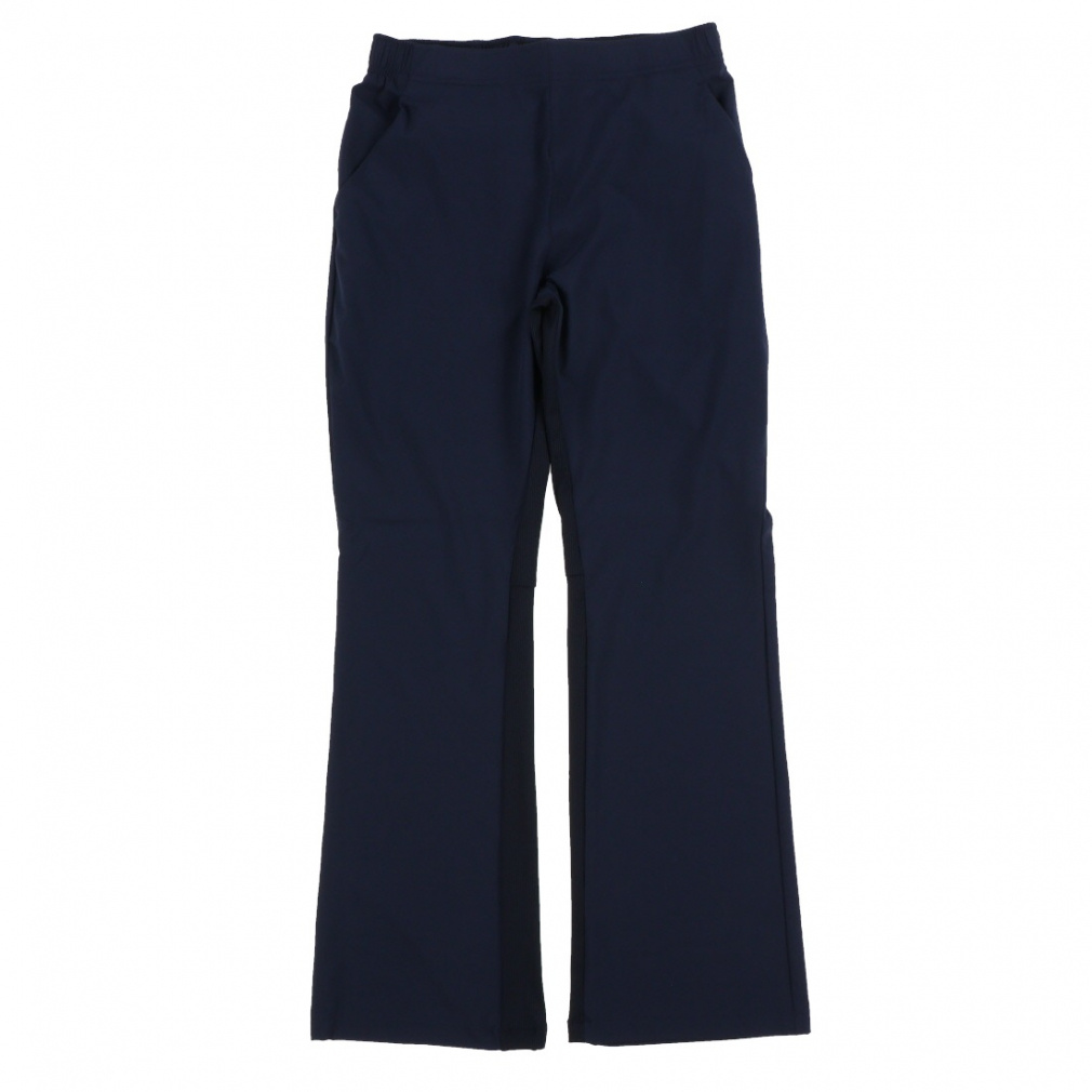 Lフレアパンツ(ネイビー-S　レディス)