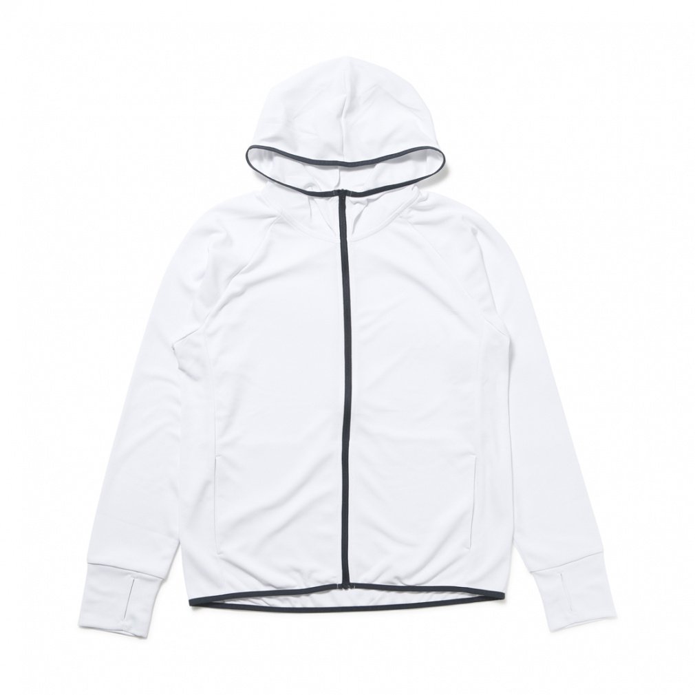 iCOOL 遮熱UV ジップパーカ(ホワイト-S　レディス)