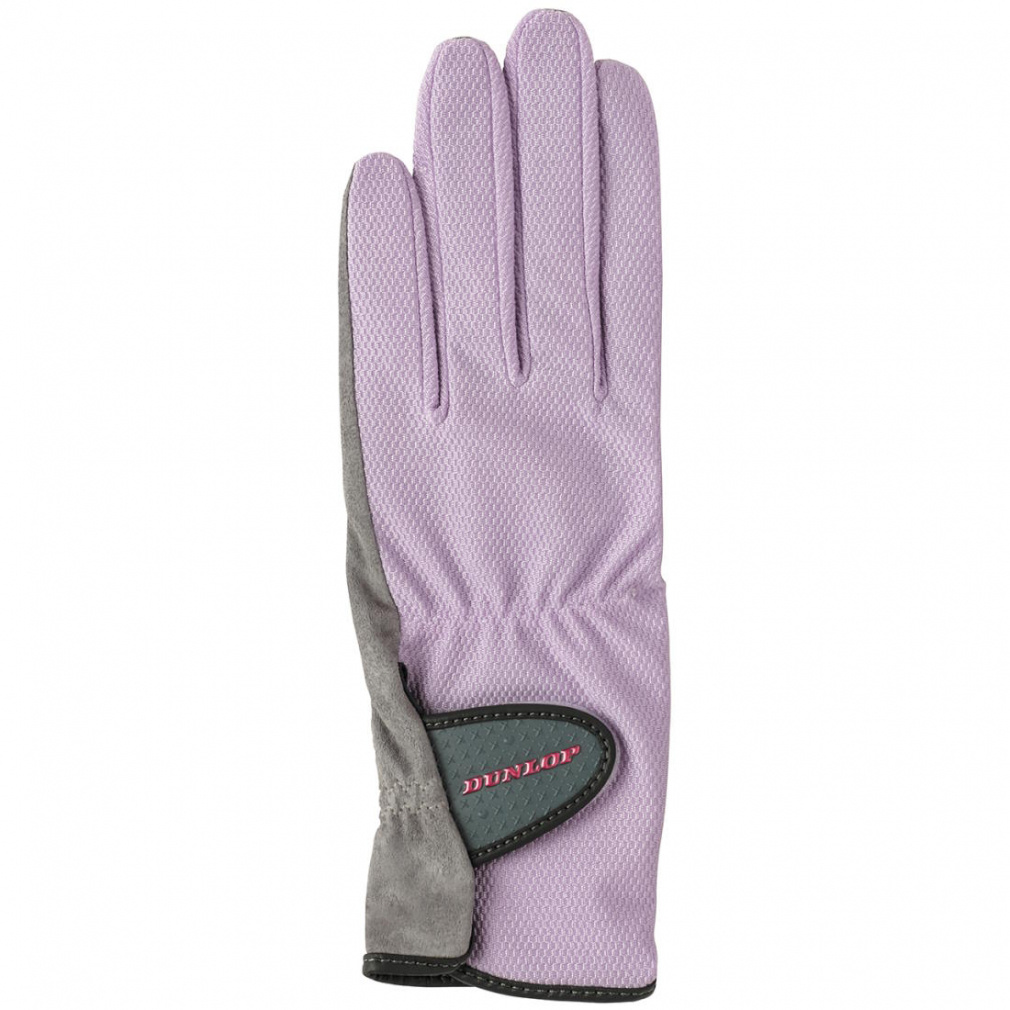 ロンスプ　ピンク✖️グレー ダンロップ レディス テニス グローブ (両手セット) UVカット 消臭機能