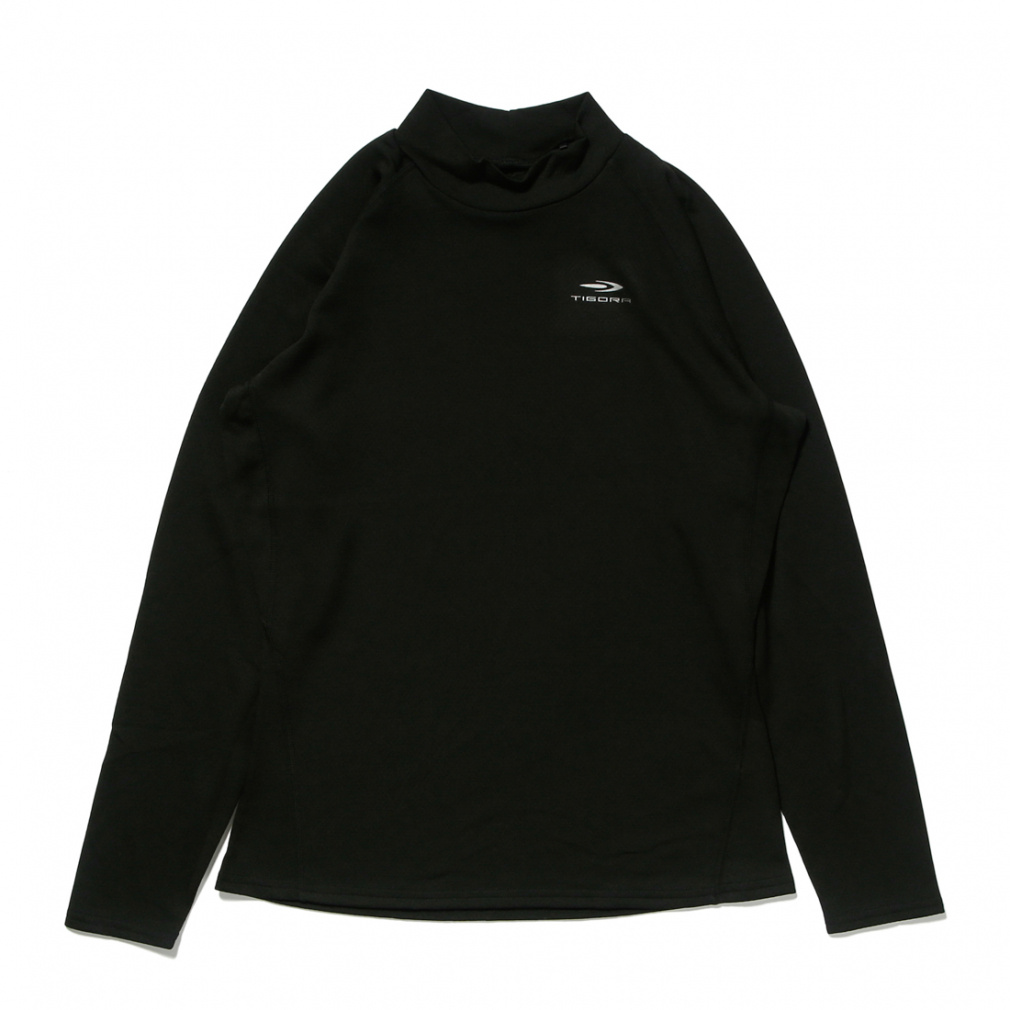 ティゴラ レディス テニス 長袖アンダーシャツ ソフトコンプレッション モックネック TR-2TW2502LS : ブラック TIGORA 2303_ms