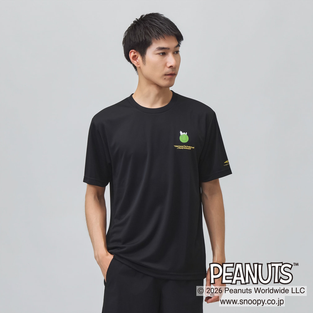 ピーナッツ スヌーピー メンズ レディス テニス 半袖Tシャツ UPF50+/
