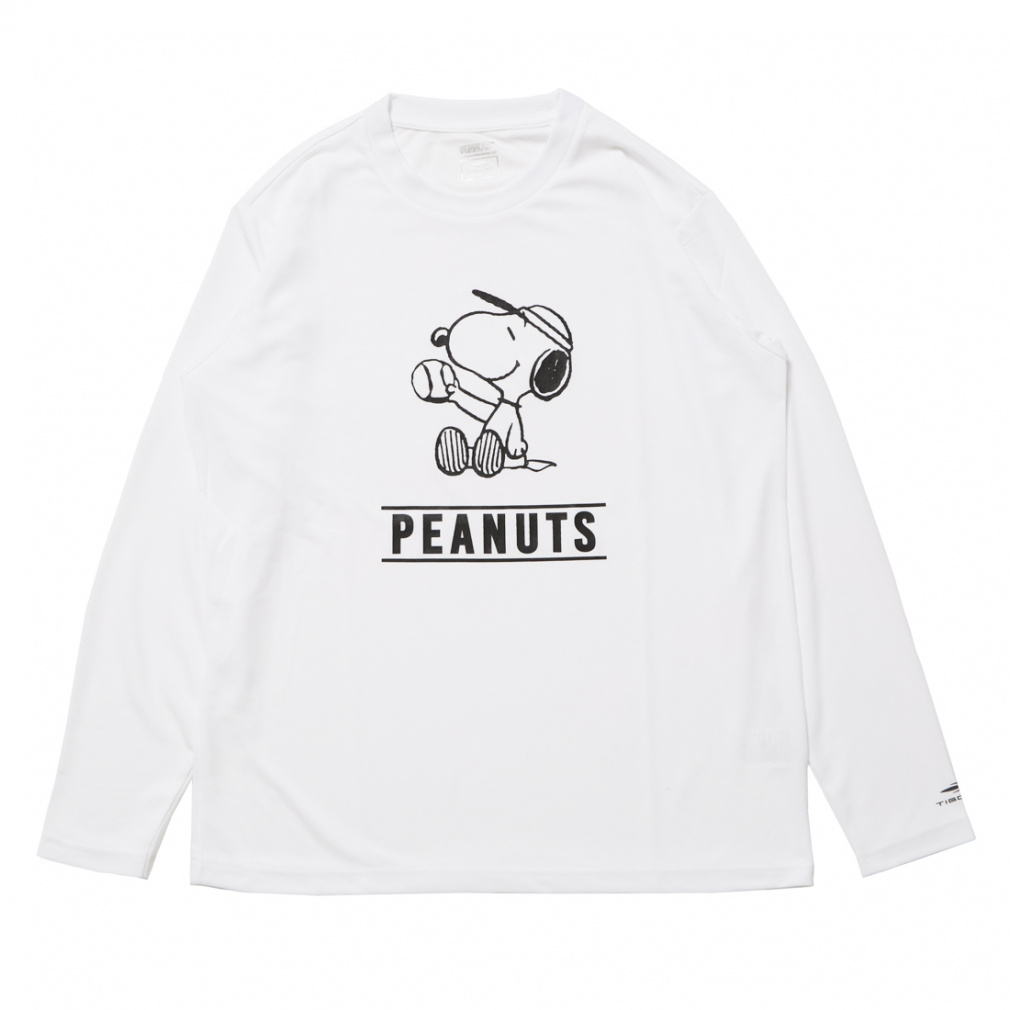 （59）スヌーピー 長袖Tシャツ ホワイト PEANUTS SNOOPY ピーナッツ スヌーピー 長袖Tシャツ ロンT