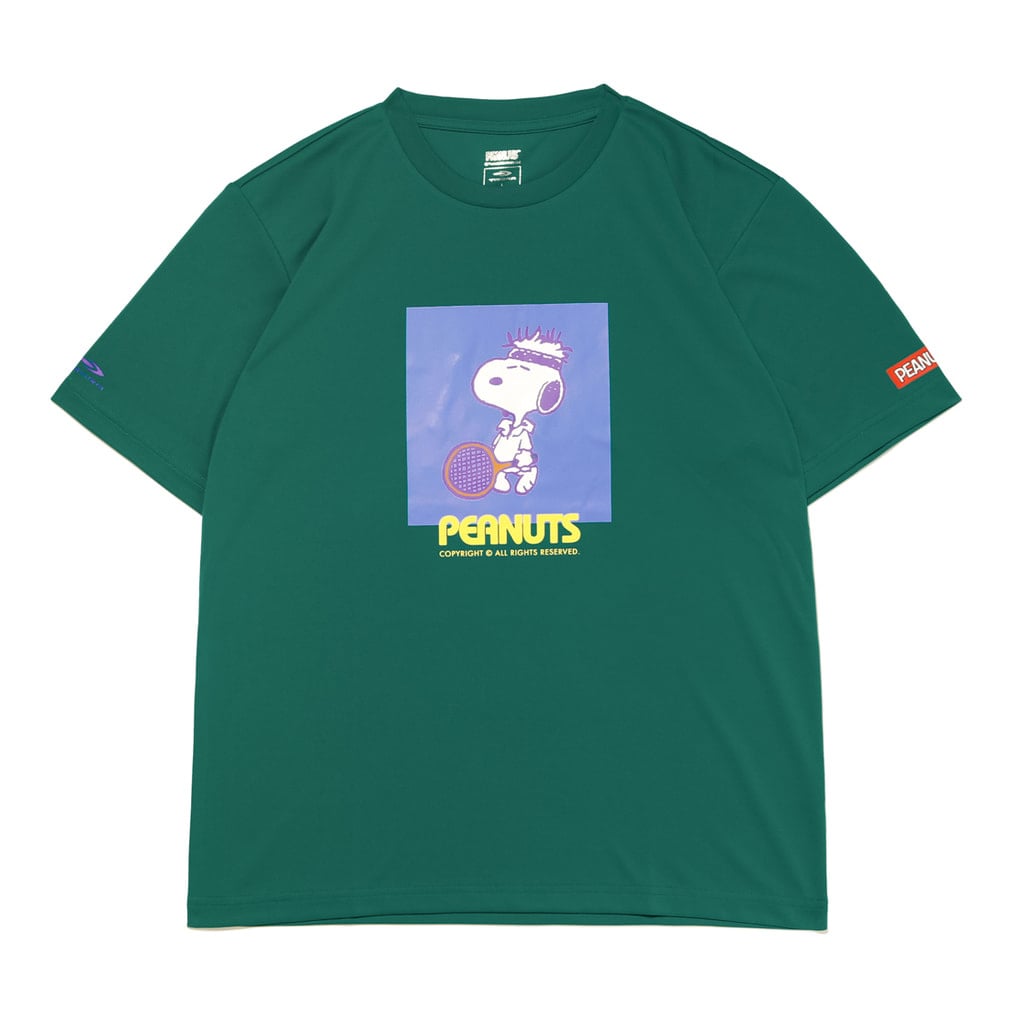 スヌーピー グラフィックTシャツ(グリーン-S)