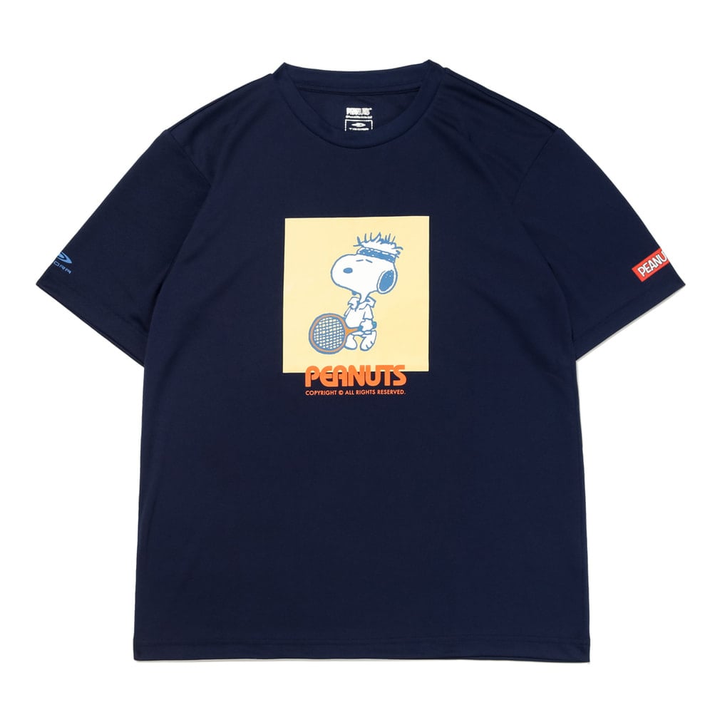 スヌーピー グラフィックTシャツ(ネイビー-XS)