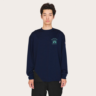 ドライロングスリーブTシャツ(ネイビー-S)