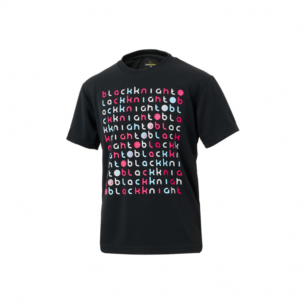 バドミントン 半袖Tシャツ(ブラック-S　ユニセックス)