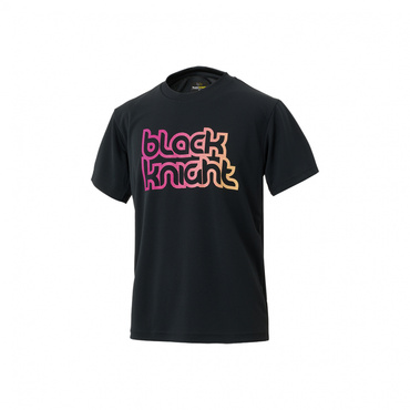 バドミントン 半袖Tシャツ(ブラック×ピンク-S　ユニセックス)