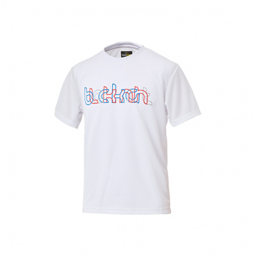 バドミントン 半袖Tシャツ(ホワイト-S　ユニセックス)