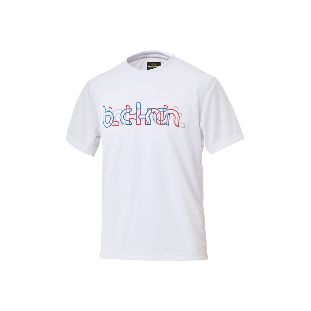 バドミントン 半袖Tシャツ(ホワイト-S　ユニセックス)