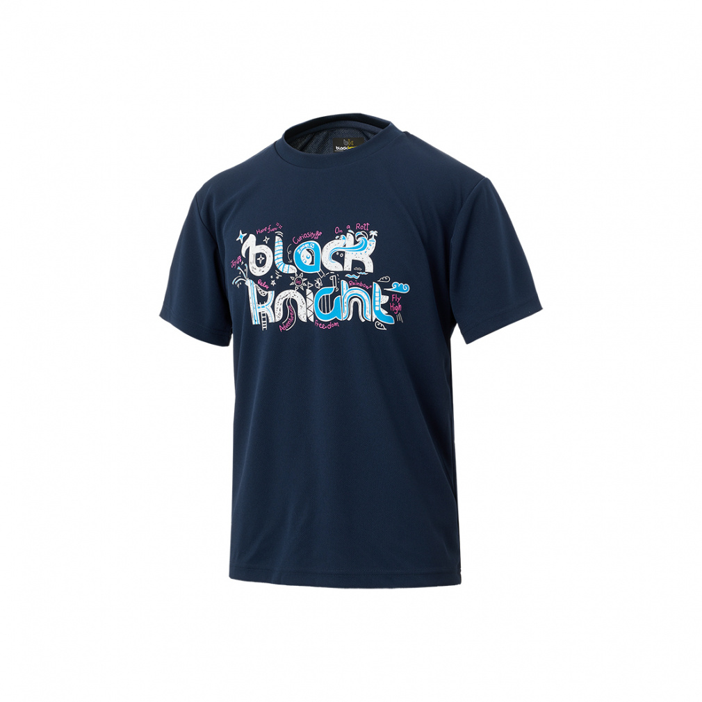 バドミントン 半袖Tシャツ(ネイビー-S　ユニセックス)