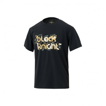 バドミントン 半袖Tシャツ(ブラック×ゴールド-S　ユニセックス)