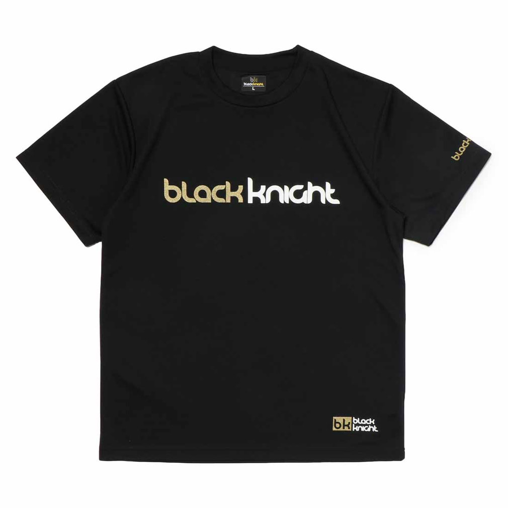 バドミントン 半袖Tシャツ(ブラック×ゴールド-S)