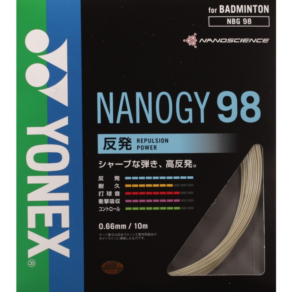 YONEX　ヨネックス　28cm 新品未使用品 ヨネックス ナノジー98 NBG98 バドミントン ストリング YONEX｜Alpen