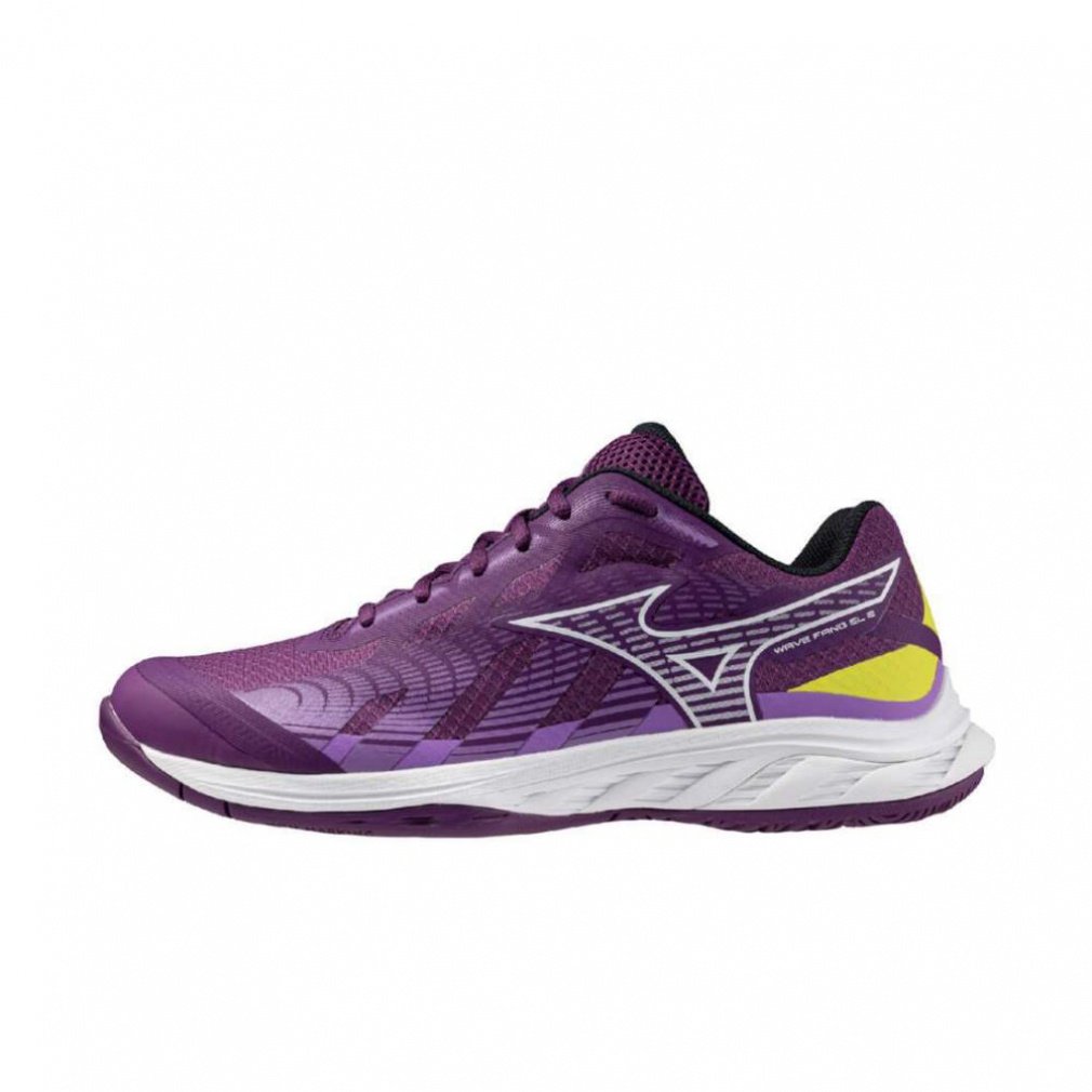 ミズノ WAVE FANG EL2 ウエーブファングEL2 71GA242303 メンズ レディス バドミントン シューズ 3E : パープル MIZUNO
