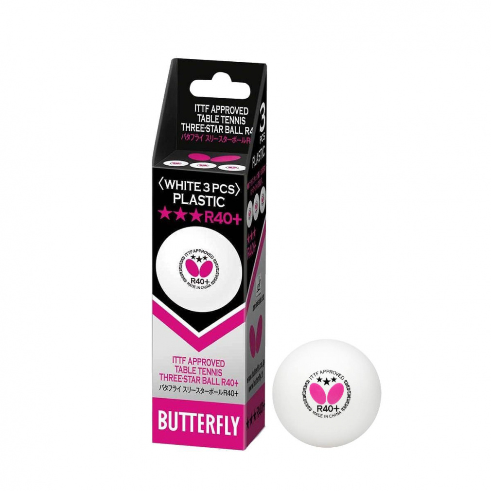 バタフライ スリースターボールR40+ スリースターボールR40＋（3個入